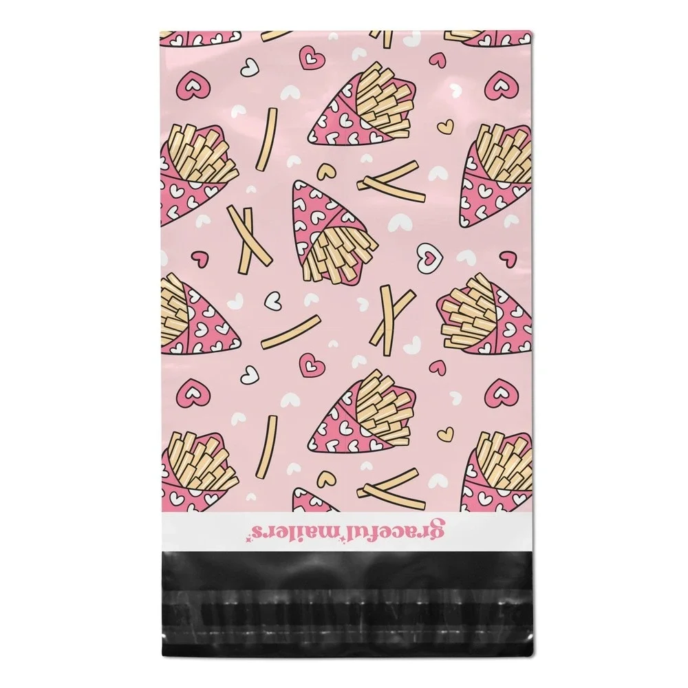 Valentine's Poly Mailers 10x13 Inch 100 Pack Shipping Supplies Fries Before Guys